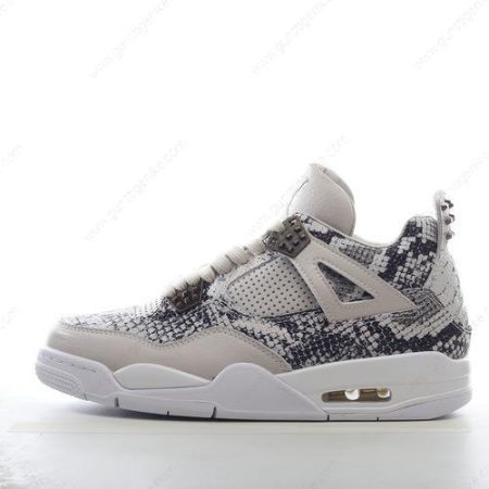 Herren/Damen ‘Weiß Grau Schwarz’ Nike Air Jordan 4 Retro Schuhe 819139-030