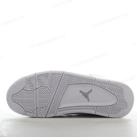 Herren/Damen ‘Weiß Grau Schwarz’ Nike Air Jordan 4 Retro Schuhe 819139-030