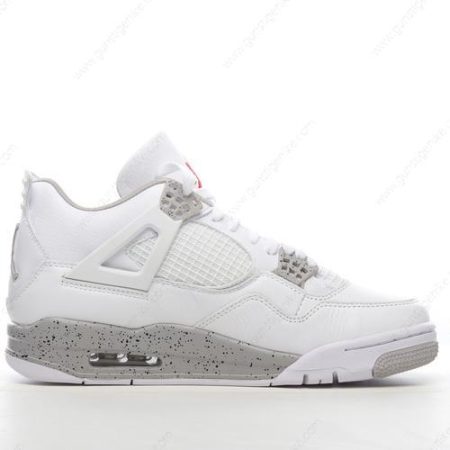 Herren/Damen ‘Weiß Grau Schwarz Rot’ Nike Air Jordan 4 Retro Schuhe CT8527-100