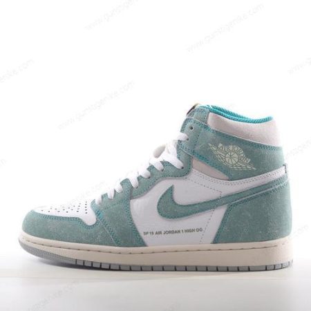 Herren/Damen ‘Weiß Grün’ Nike Air Jordan 1 Retro High Schuhe 555088-311