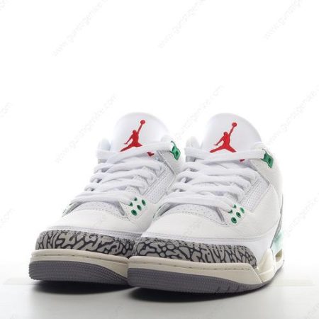 Herren/Damen ‘Weiß Grün Rot’ Nike Air Jordan 3 Retro Schuhe CK9246-136