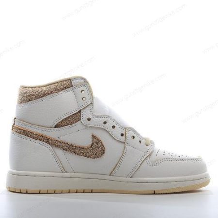Herren/Damen ‘Weiß Hellbraun’ Nike Air Jordan 1 Retro High OG Schuhe FD8631-100