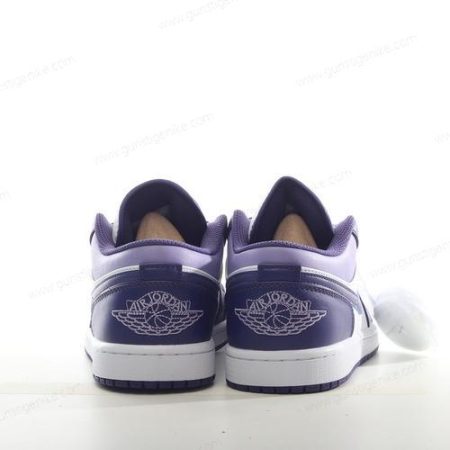 Herren/Damen ‘Weiß Hellviolett’ Nike Air Jordan 1 Low Schuhe DQ8423-515