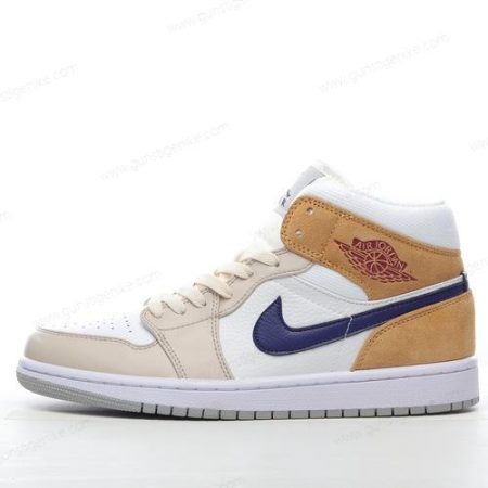 Herren/Damen ‘Weiß Khaki’ Nike Air Jordan 1 Mid Schuhe DO6726-100