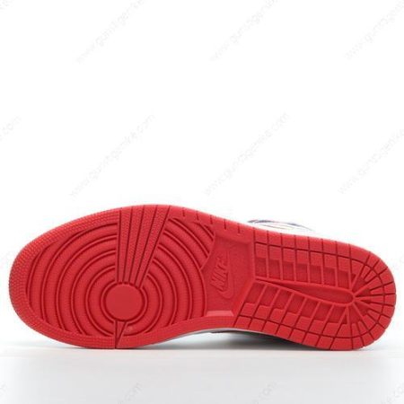 Herren/Damen ‘Weiß Orange Blau’ Nike Air Jordan 1 Mid Schuhe 554725-131