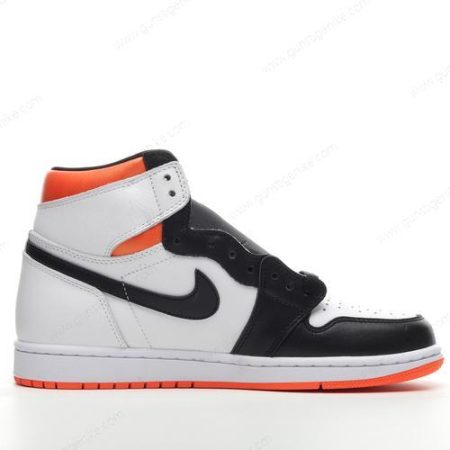 Herren/Damen ‘Weiß Orange Schwarz’ Nike Air Jordan 1 Retro High Schuhe 555088-180