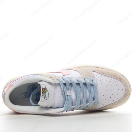 Herren/Damen ‘Weiß Rosa Blau’ Nike Dunk Low Schuhe DV6486-100