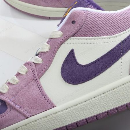Herren/Damen ‘Weiß Rosa Violett’ Nike Air Jordan 1 Low Schuhe DR8057-500