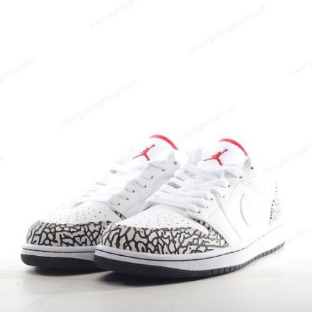 Herren/Damen ‘Weiß Rot Grau’ Nike Air Jordan 1 Phat Low Schuhe 350571-161