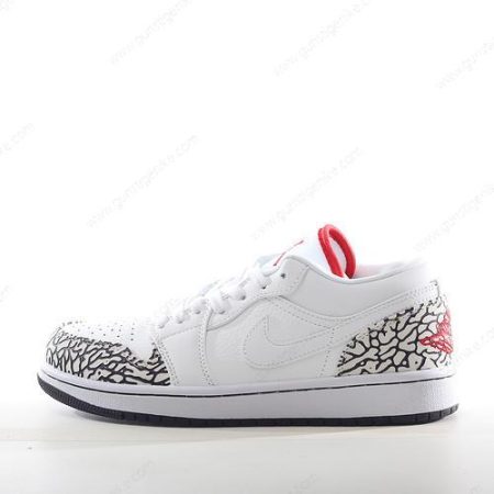 Herren/Damen ‘Weiß Rot Grau’ Nike Air Jordan 1 Phat Low Schuhe 350571-161