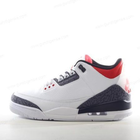 Herren/Damen ‘Weiß Rot Grau’ Nike Air Jordan 3 Retro Schuhe CZ6634-100