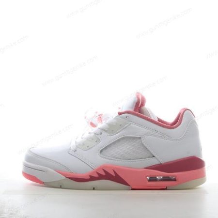 Herren/Damen ‘Weiß Rot Grau’ Nike Air Jordan 5 Retro Schuhe DX4390-116