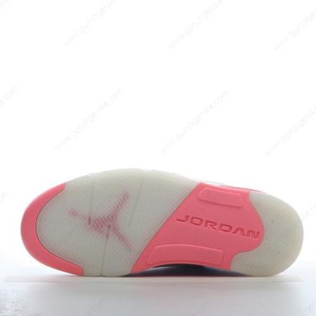 Herren/Damen ‘Weiß Rot Grau’ Nike Air Jordan 5 Retro Schuhe DX4390-116