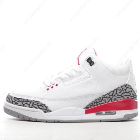 Herren/Damen ‘Weiß Rot Grau Schwarz’ Nike Air Jordan 3 Retro Schuhe 136064-116