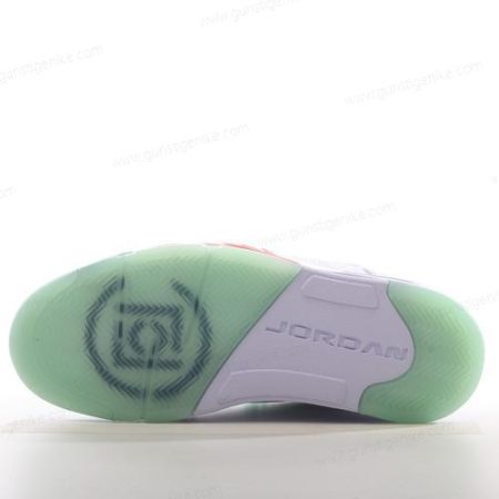 Herren/Damen ‘Weiß Rot Grün’ Nike Air Jordan 5 Retro Schuhe