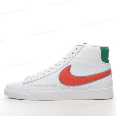Herren/Damen ‘Weiß Rot Grün’ Nike Blazer Mid Schuhe CJ6101-100