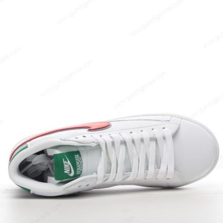 Herren/Damen ‘Weiß Rot Grün’ Nike Blazer Mid Schuhe CJ6101-100