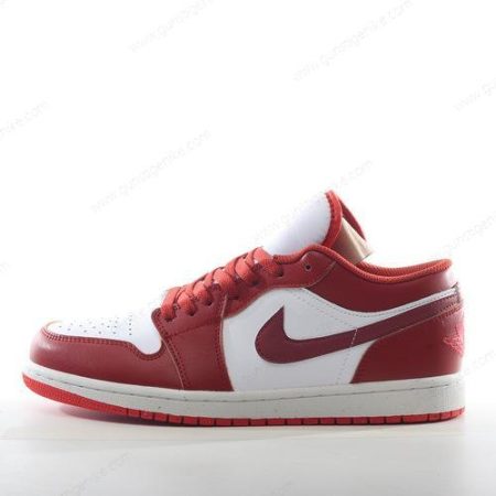 Herren/Damen ‘Weiß Rot’ Nike Air Jordan 1 Low Schuhe FJ3459-160