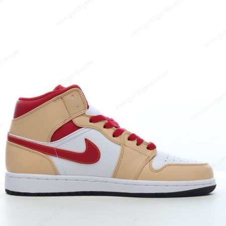 Herren/Damen ‘Weiß Rot’ Nike Air Jordan 1 Mid Schuhe 554724-201