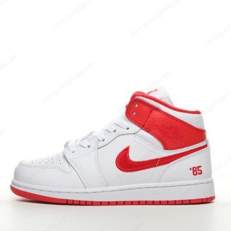 Herren/Damen ‘Weiß Rot’ Nike Air Jordan 1 Mid Schuhe DR6497-116