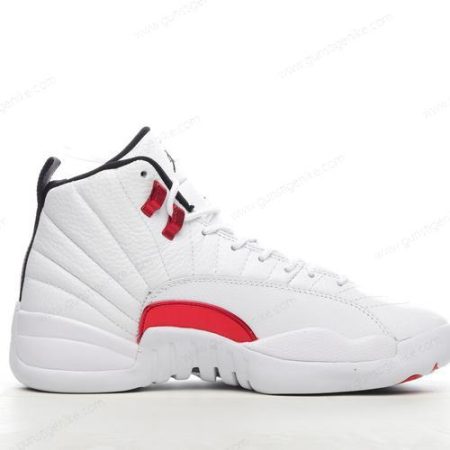 Herren/Damen ‘Weiß Rot’ Nike Air Jordan 12 Retro Schuhe CT8013-106