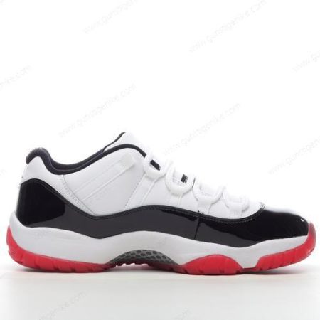Herren/Damen ‘Weiß Rot Schwarz’ Nike Air Jordan 11 Retro Low Schuhe AV2187-160