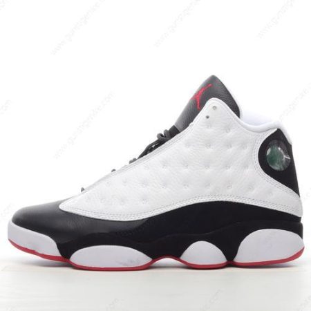 Herren/Damen ‘Weiß Rot Schwarz’ Nike Air Jordan 13 Retro Schuhe 414571-104
