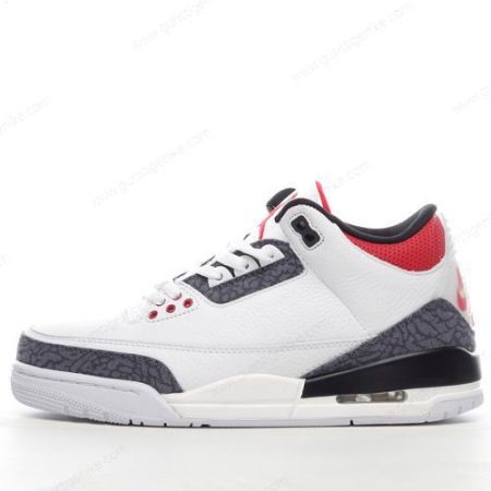Herren/Damen ‘Weiß Rot Schwarz’ Nike Air Jordan 3 Retro Schuhe CZ6433-100