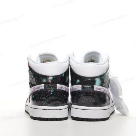 Herren/Damen ‘Weiß Schwarz Blau’ Nike Air Jordan 1 Mid SE Schuhe BQ6931-114