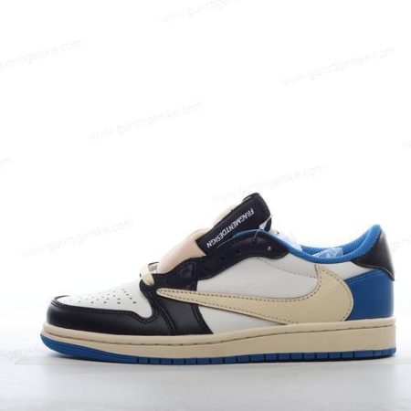 Herren/Damen ‘Weiß Schwarz Blau’ Nike Air Jordan 1 Retro Low OG Schuhe DM7866-140