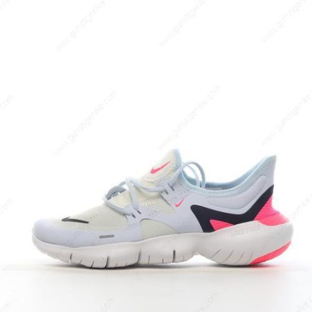 Herren/Damen ‘Weiß Schwarz Blau’ Nike Free RN 5 Schuhe AQ1316-101