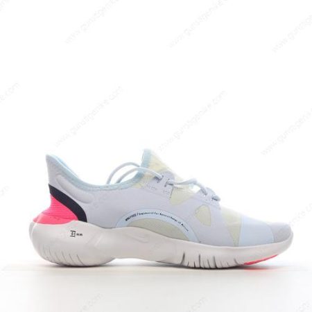 Herren/Damen ‘Weiß Schwarz Blau’ Nike Free RN 5 Schuhe AQ1316-101