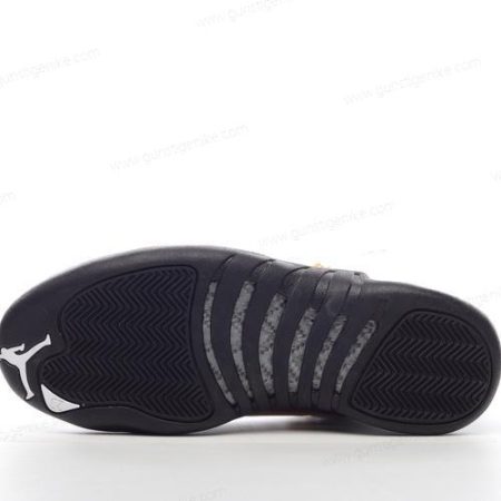 Herren/Damen ‘Weiß Schwarz Gold’ Nike Air Jordan 12 Retro Schuhe CT8013-170