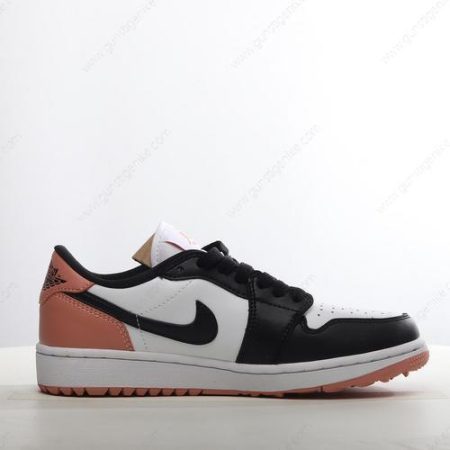 Herren/Damen ‘Weiß Schwarz Rosa’ Nike Air Jordan 1 Retro Low Golf Schuhe DD9315-106