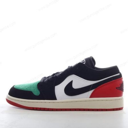 Herren/Damen ‘Weiß Schwarz Rot Grün’ Nike Air Jordan 1 Low Schuhe FQ6703-100