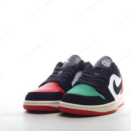 Herren/Damen ‘Weiß Schwarz Rot Grün’ Nike Air Jordan 1 Low Schuhe FQ6703-100