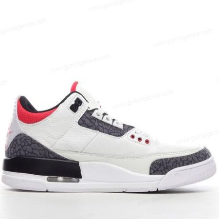Herren/Damen ‘Weiß Schwarz Rot’ Nike Air Jordan 3 Retro Schuhe CZ6431-100