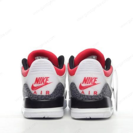 Herren/Damen ‘Weiß Schwarz Rot’ Nike Air Jordan 3 Retro Schuhe CZ6431-100