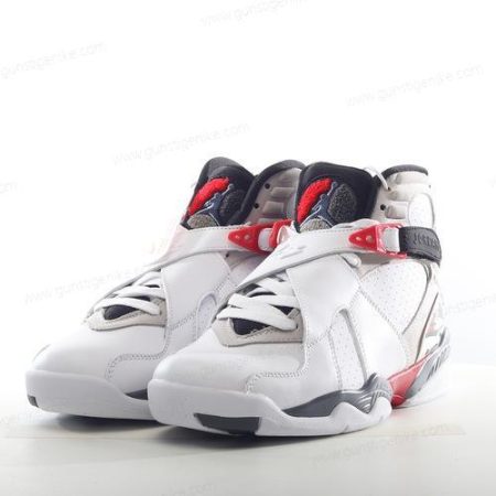 Herren/Damen ‘Weiß Schwarz Rot’ Nike Air Jordan 8 Retro Schuhe 305381-103