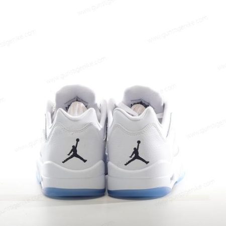 Herren/Damen ‘Weiß Schwarz Silber’ Nike Air Jordan 5 Retro Schuhe 314337-101