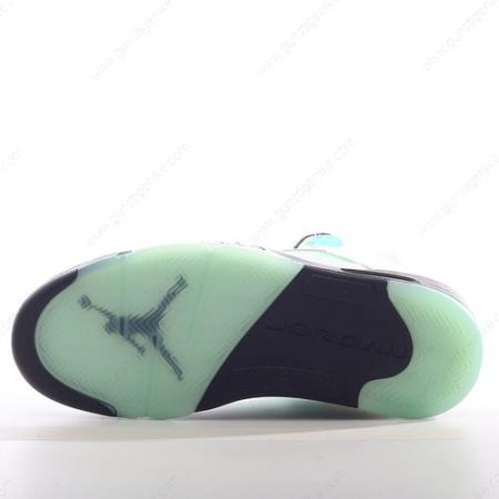 Herren/Damen ‘Weiß Schwarz Weiß Grün’ Nike Air Jordan 5 Retro Schuhe CN2932-100