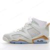 Herren/Damen ‘Weiß Silber Gold’ Nike Air Jordan 6 Retro Schuhe DH6928-073