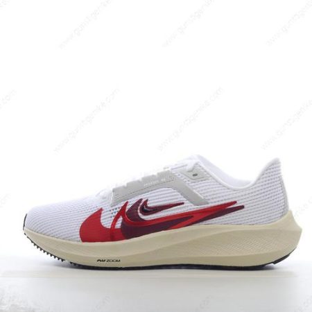Herren/Damen ‘Weiß Silber Rot’ Nike Air Zoom Pegasus 40 Schuhe FB7703-100