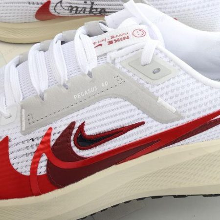 Herren/Damen ‘Weiß Silber Rot’ Nike Air Zoom Pegasus 40 Schuhe FB7703-100