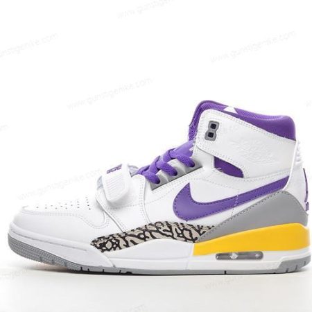 Herren/Damen ‘Weiß Violett Gelb’ Nike Air Jordan Legacy 312 Schuhe AT4047-157