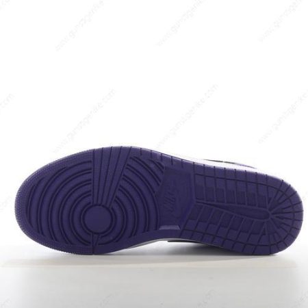 Herren/Damen ‘Weiß Violett Schwarz’ Nike Air Jordan 1 Low Schuhe 553558-154