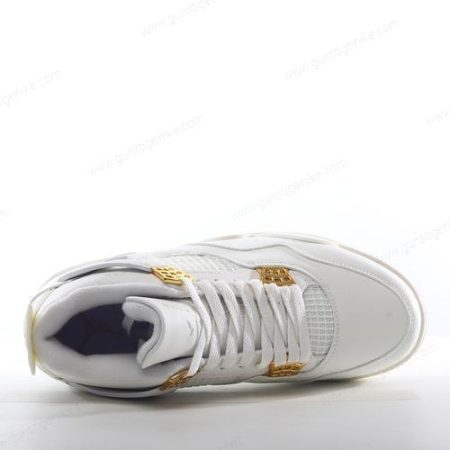 Herren/Damen ‘Weißgold’ Nike Air Jordan 4 Retro Schuhe AQ9129170
